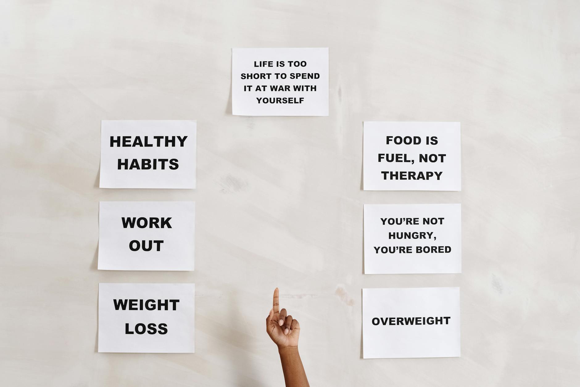 Inspiring quotes promoting a healthy lifestyle and fitness motivation.